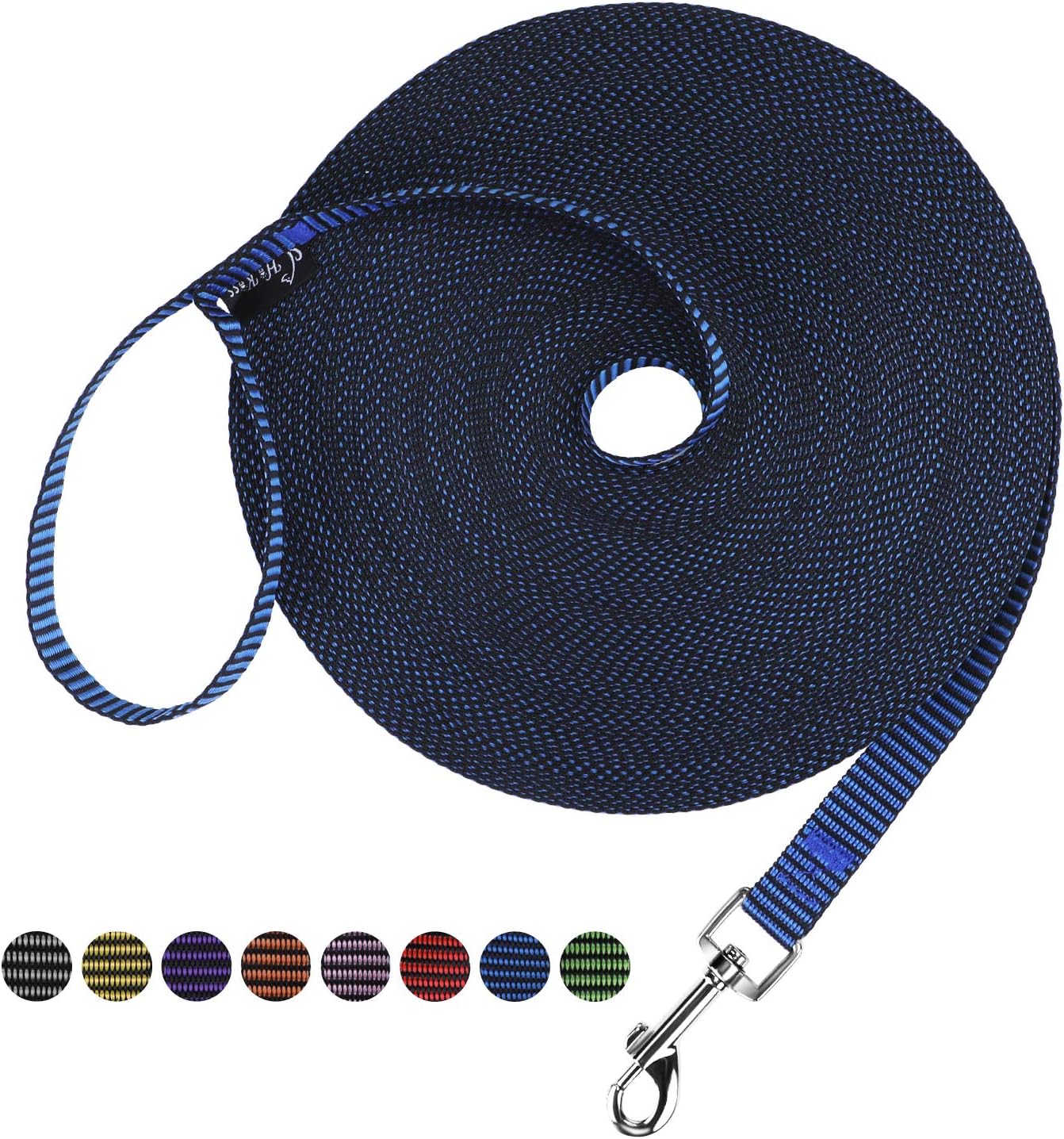 Dog/Puppy Obedience Recall Training Agility Lead - 15Ft 20Ft 30Ft 50Ft 100Ft Training Leash - Great for Training, Play, Camping, or Backyard Purple 100 Feet