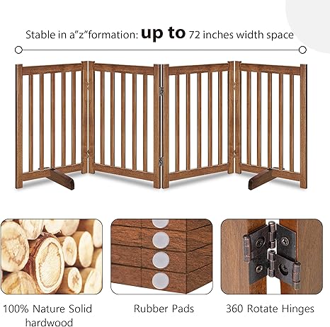 Free Standing Foldable Dog Gate 24" | 30"