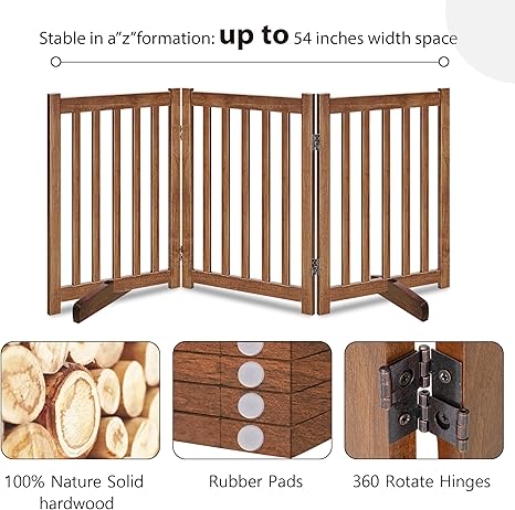 Free Standing Foldable Dog Gate 24" | 30"
