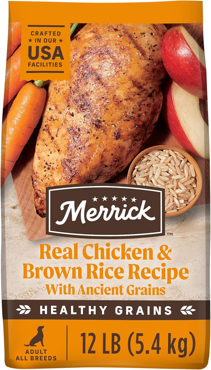 Merrick Healthy Grains Dry Adult Dog Food, Real Chicken and Sweet Potato