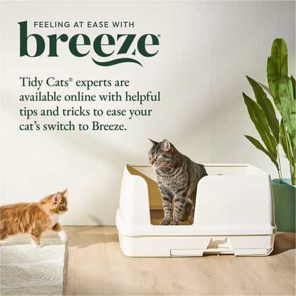 Purina Breeze Bigger Cat Litter Box System Kit with Pellet Cat Litter, XL Litter Box and Litter Box Pads