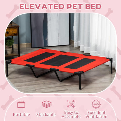 48" X 36" Elevated Dog Bed - Red