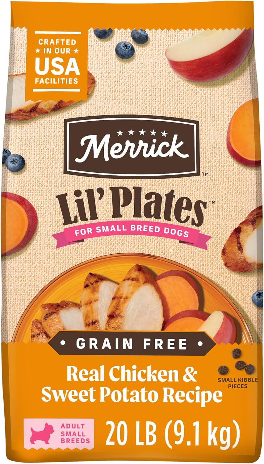 Lil’ Plates Dry Dog Food for Small Dogs, Real Chicken and Sweet Potato Kibble