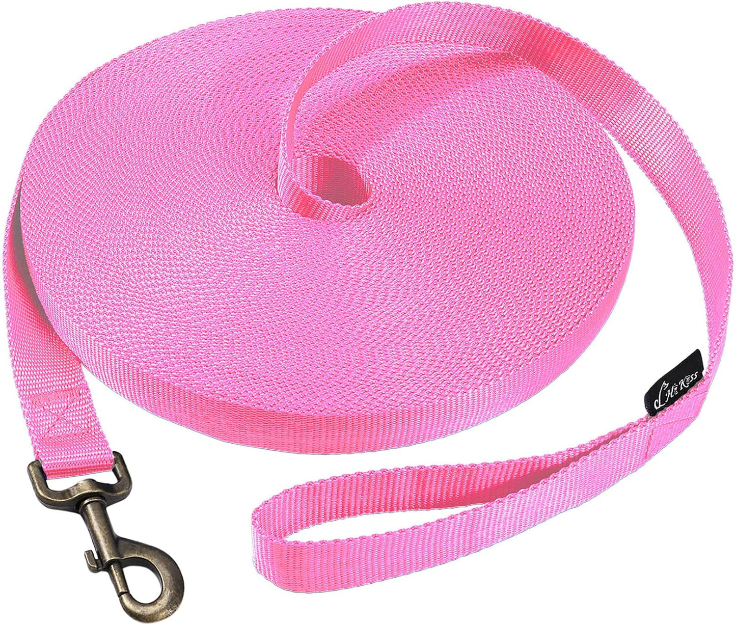 Dog/Puppy Obedience Recall Training Agility Lead - 15Ft 20Ft 30Ft 50Ft 100Ft Training Leash - Great for Training, Play, Camping, or Backyard Purple 100 Feet