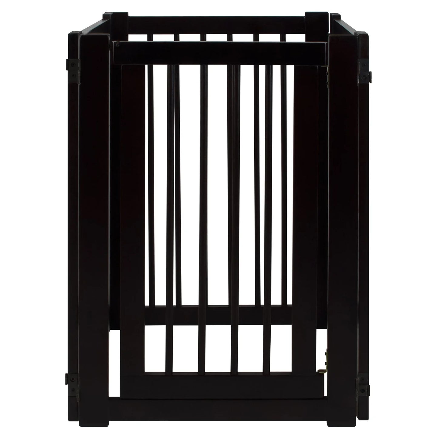 Free Standing Pet Gate with Door-Espresso