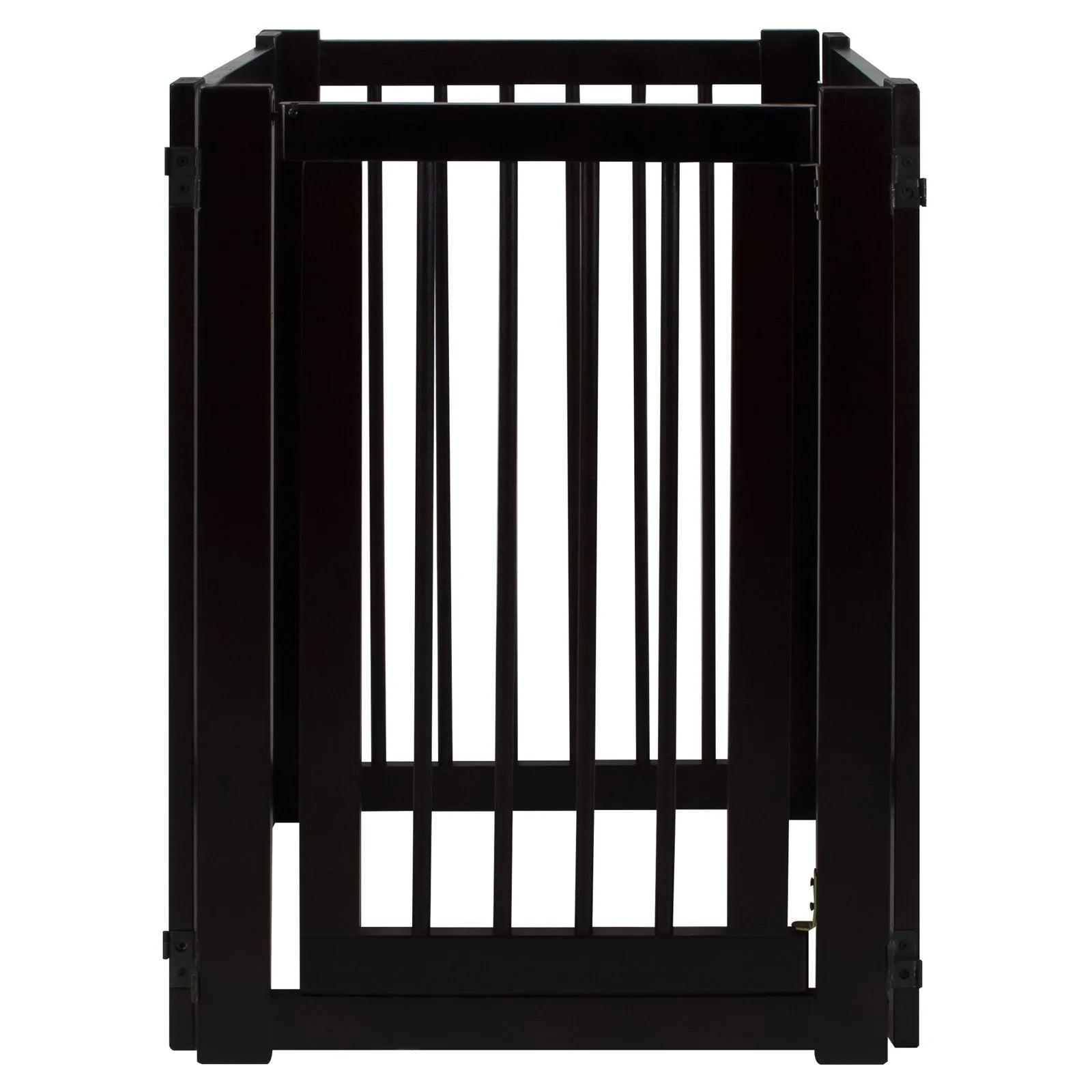 Free Standing Pet Gate with Door-Espresso