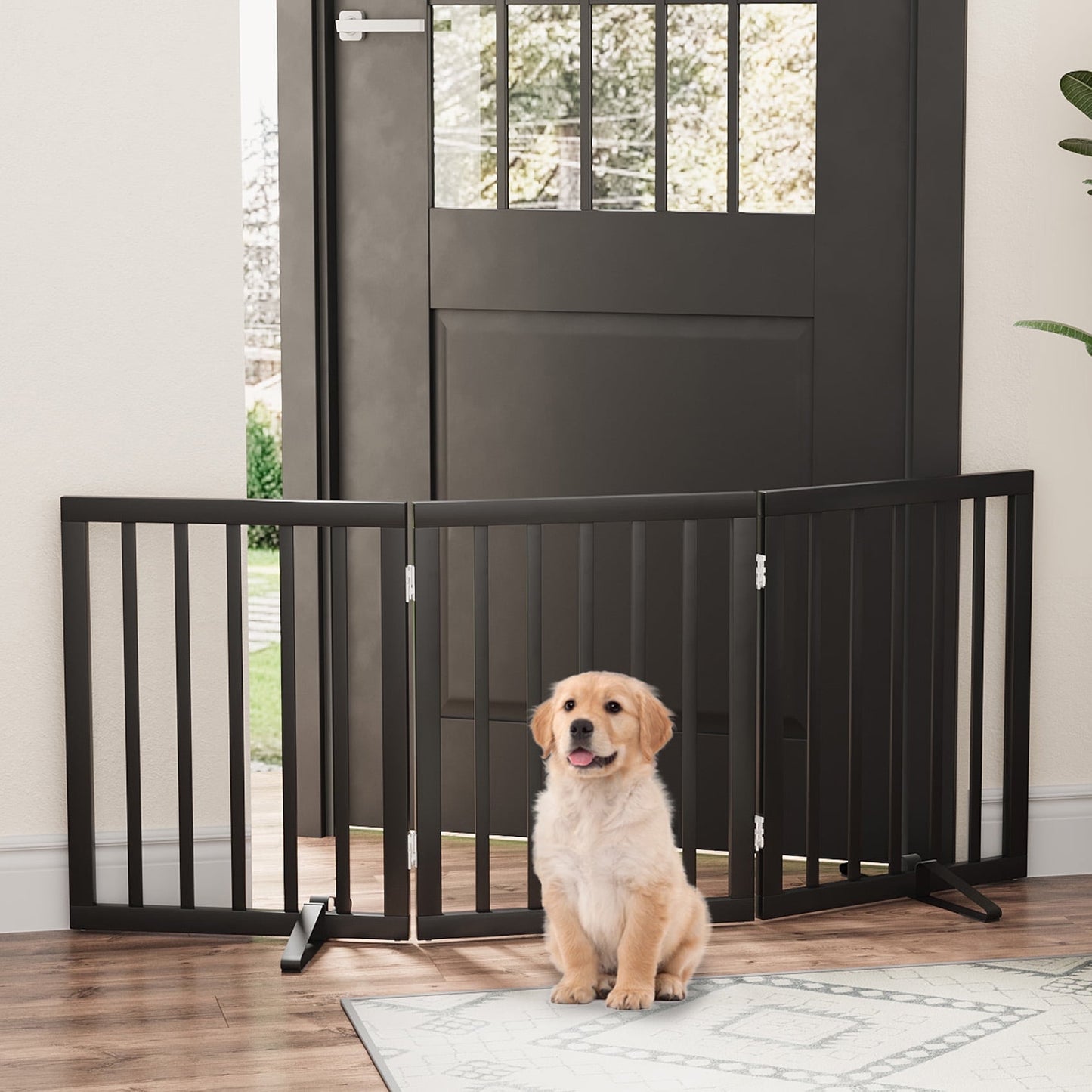 24" Freestanding Pet Gate for Indoor Doorways