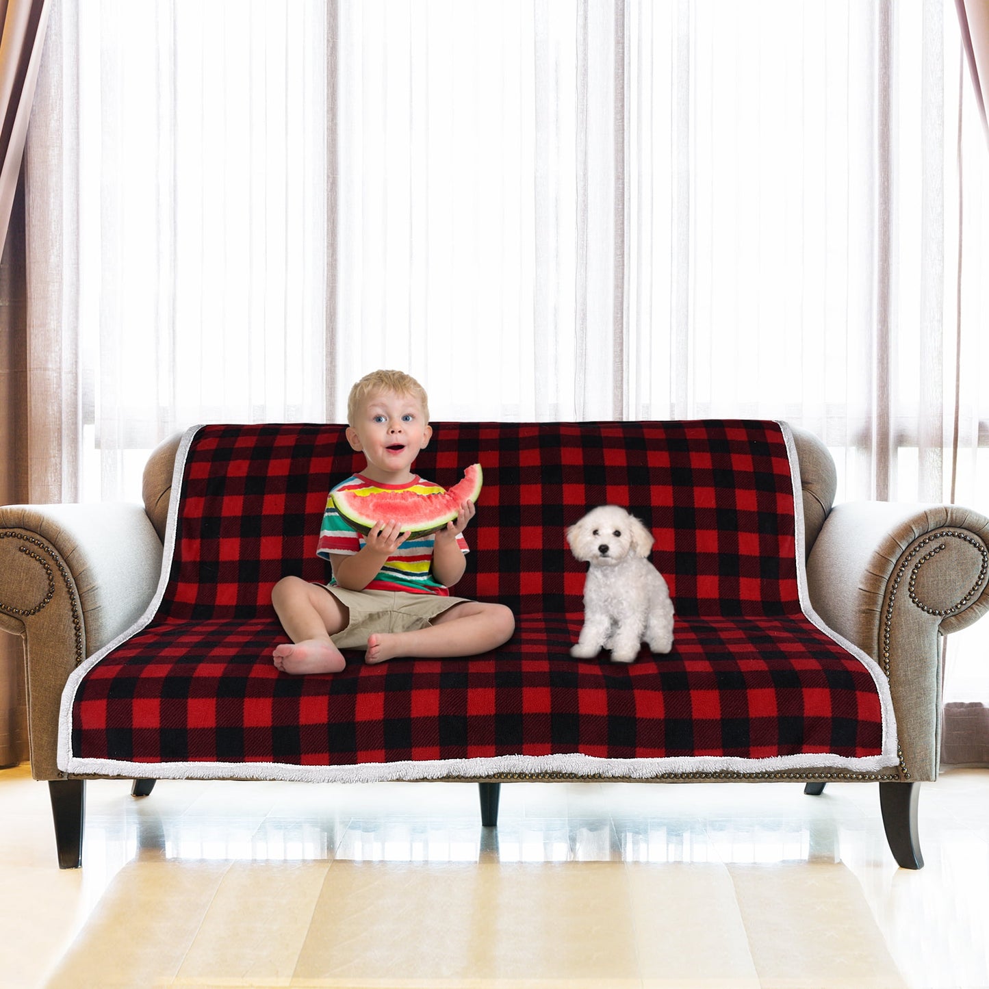 Waterproof Blanket, Reversible 80”X60”