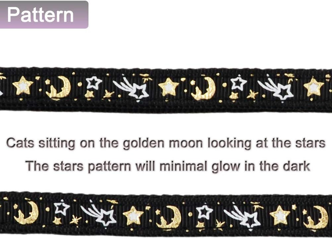 Cat Harness and Leash Set - Golden Moon and Stars