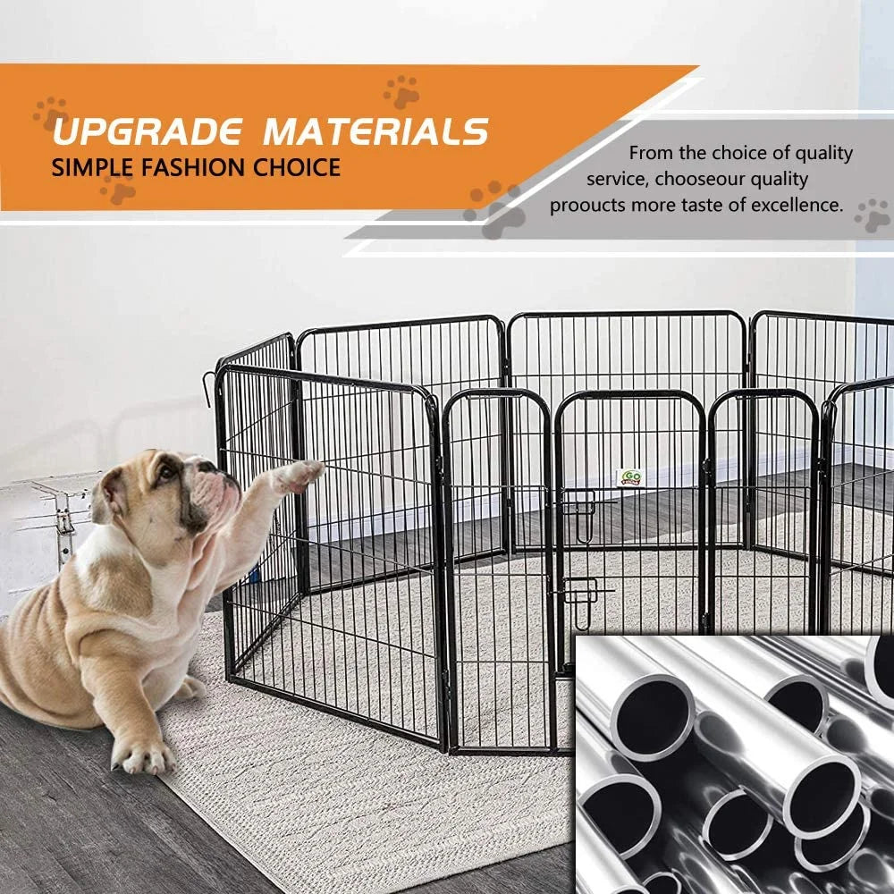 Foldable Metal Dog Pen, 32" Height