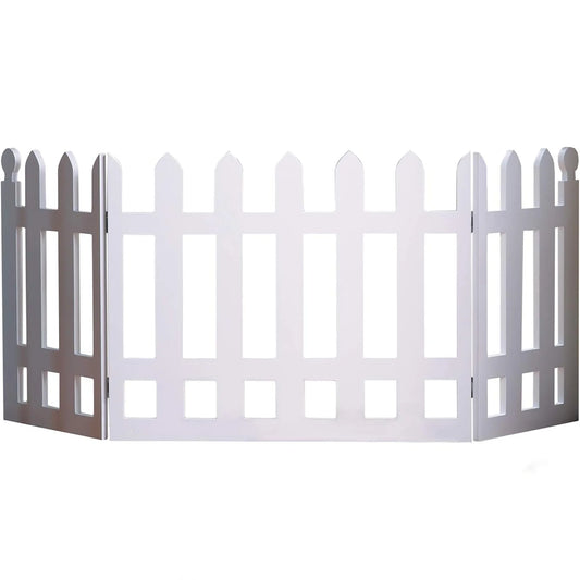 White Picket Fence Freestanding Pet Gate, 19"H x 42" W