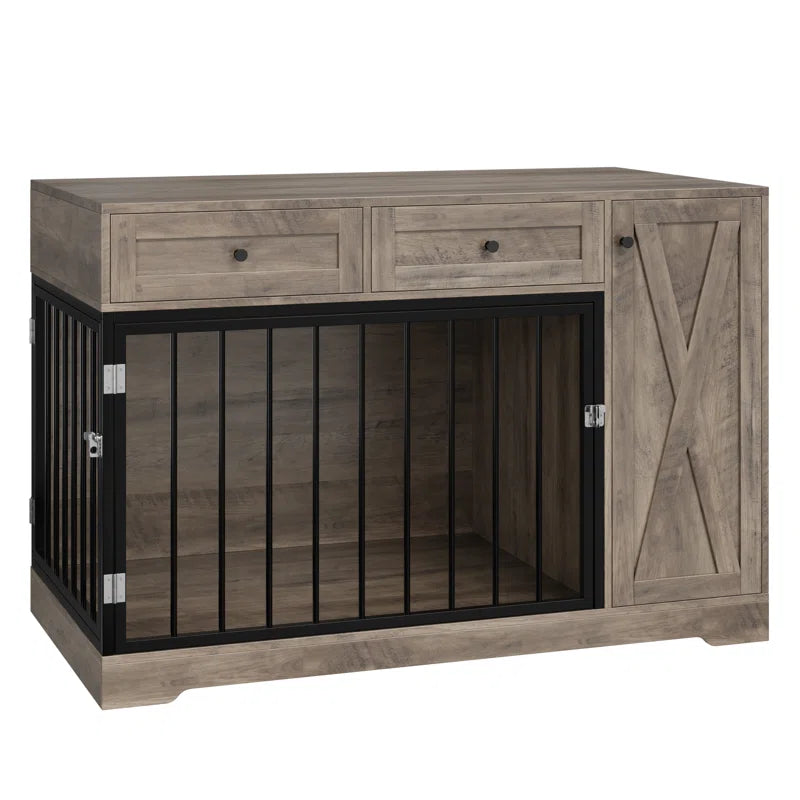 47.2" Modern Wooden Dog Crate Furniture