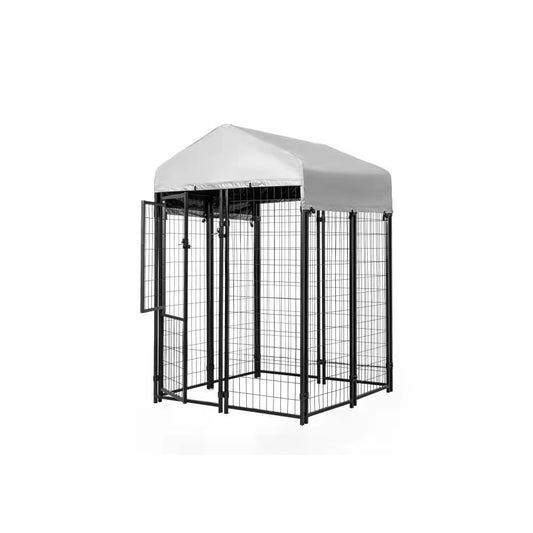 KennelMaster Welded Wire Dog Kennel w/ Cover