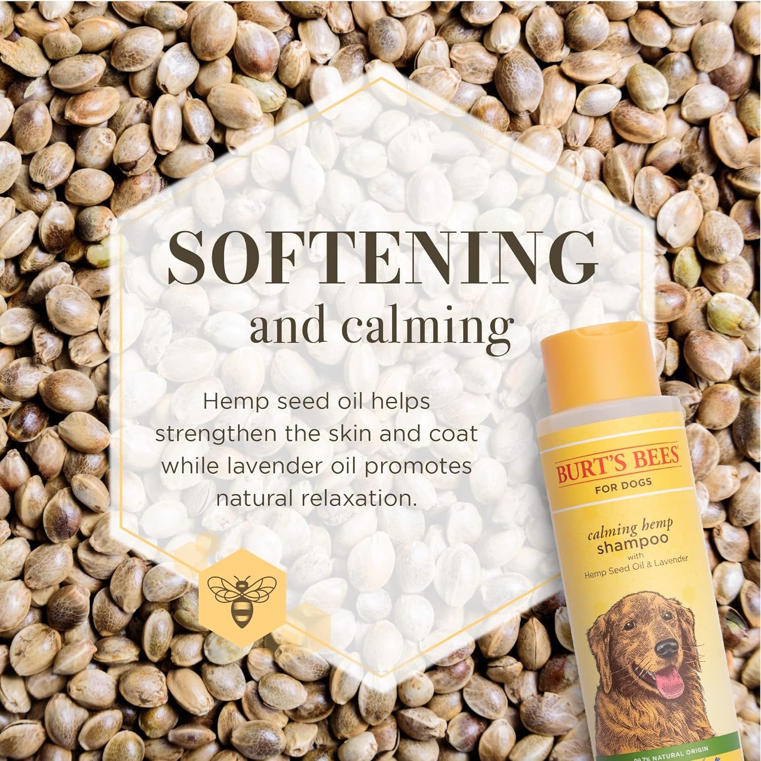 Calming Dog Shampoo with Hemp Seed Oil and Lavender