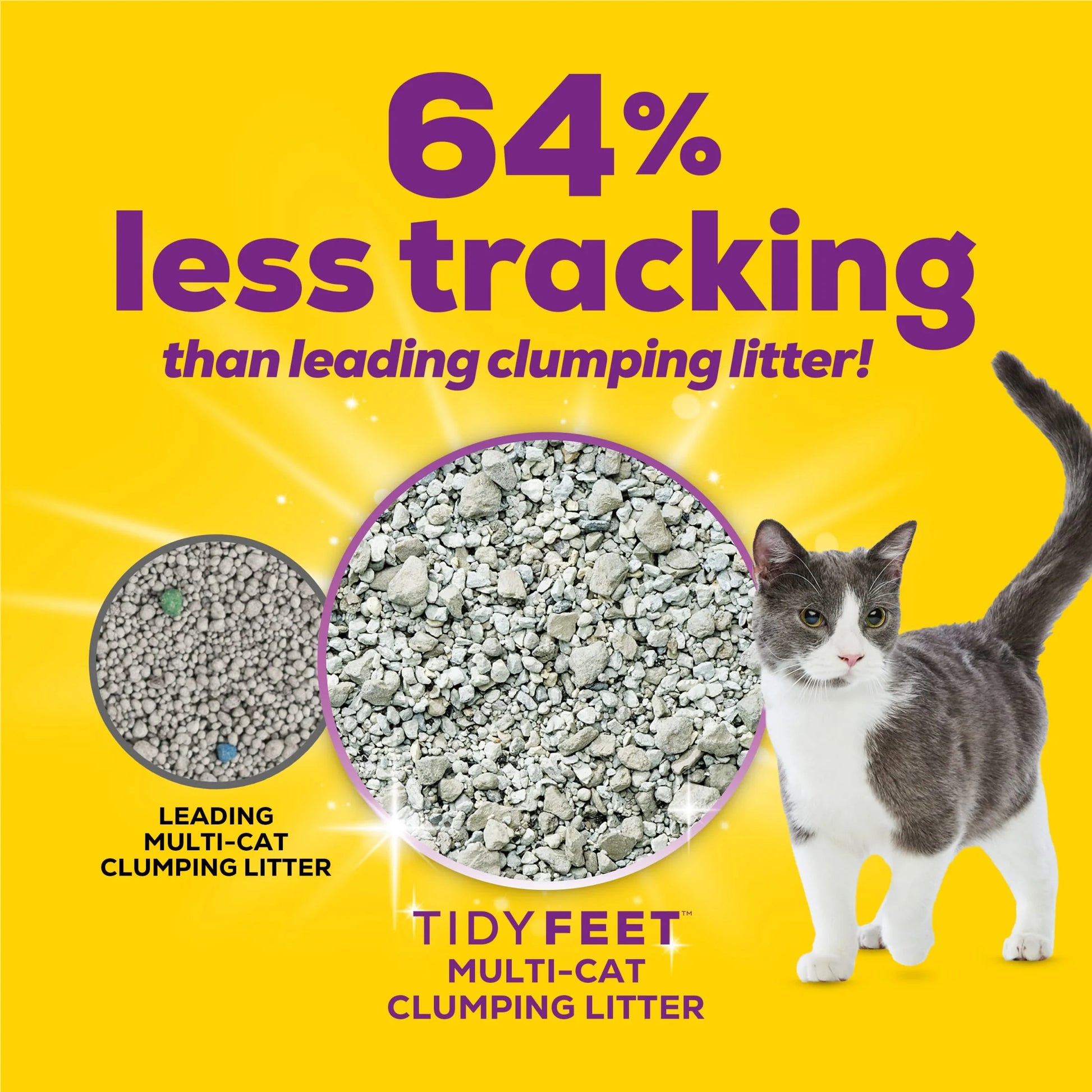 Purina Tidy Feet Clumping Cat Litter, Low Dust, 24/7 Odor Control, 20 Lb. Jug