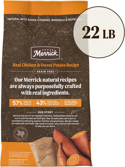 Merrick Healthy Grains Dry Adult Dog Food, Real Chicken and Sweet Potato