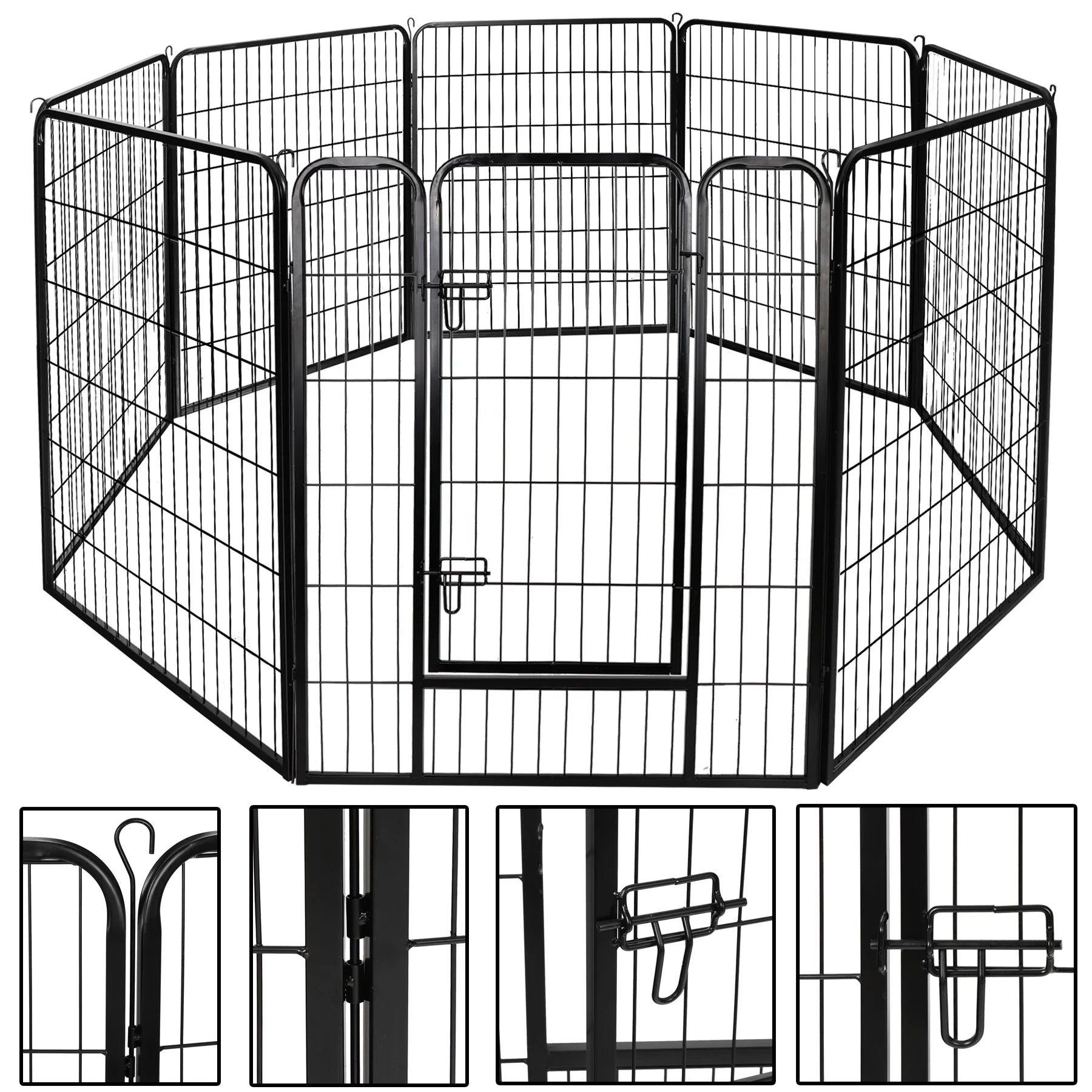 Metal Exercise Pen W/ Doors