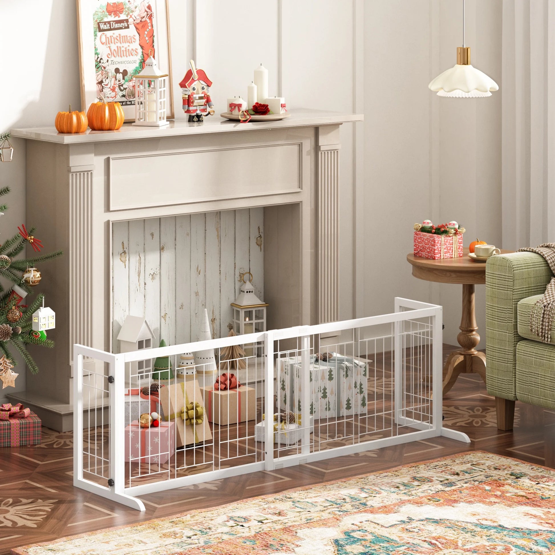 Freestanding Wood Pet Gate, 38"-71"