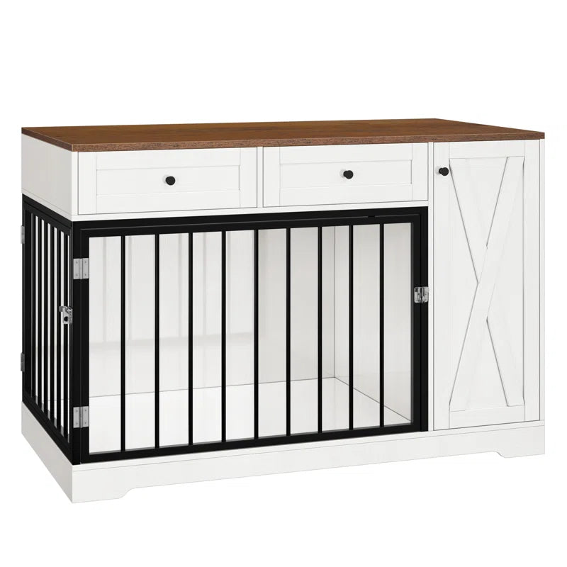 47.2" Modern Wooden Dog Crate Furniture