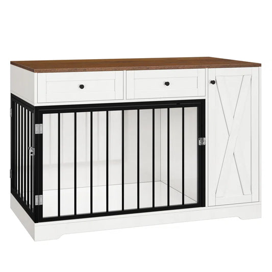 47.2" Modern Wooden Dog Crate Furniture