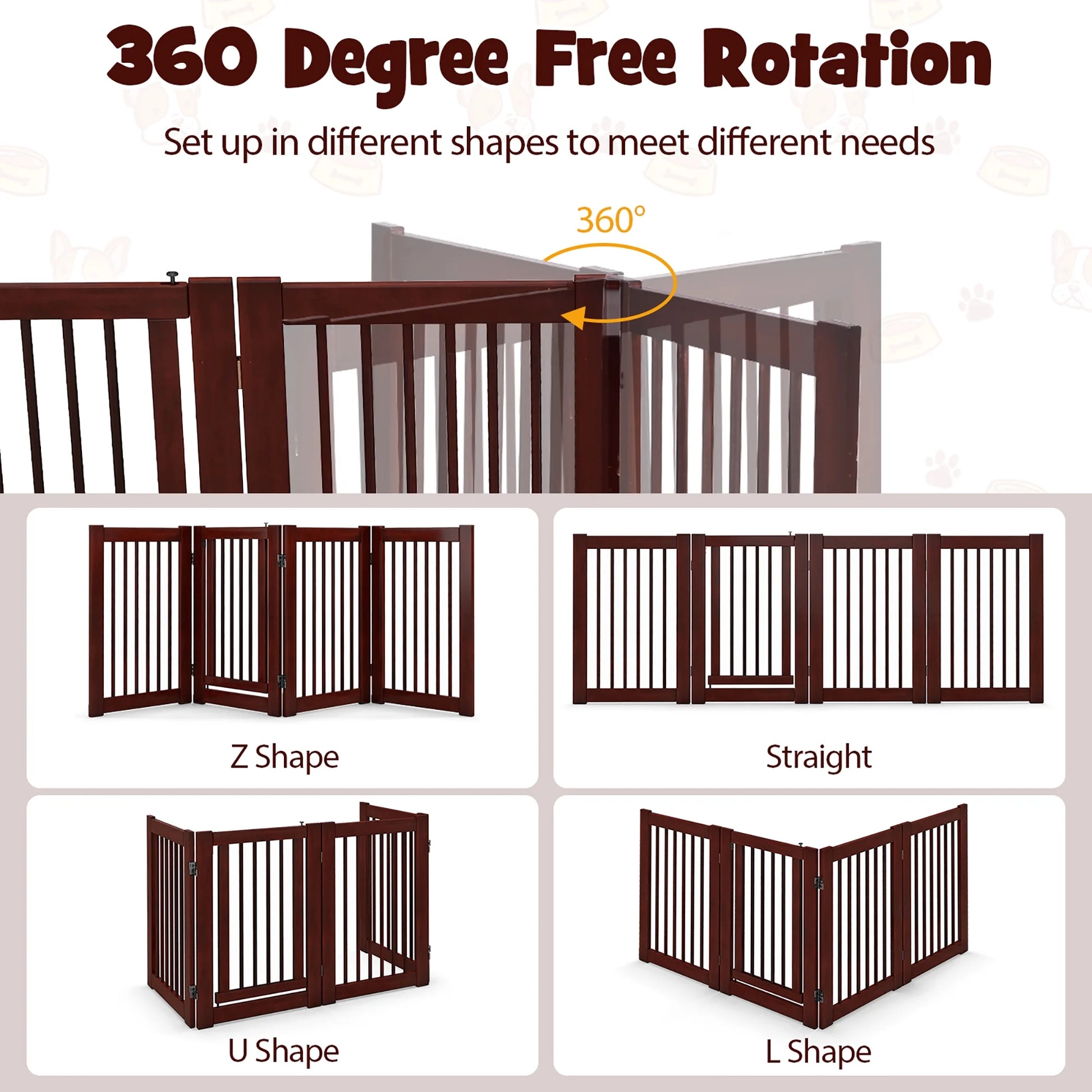 Freestanding Pet Gate 30'' Tall