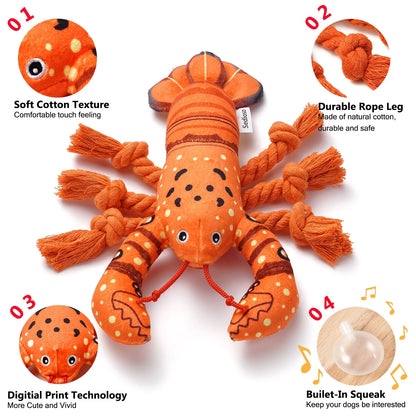 Squeaky Plush Lobster