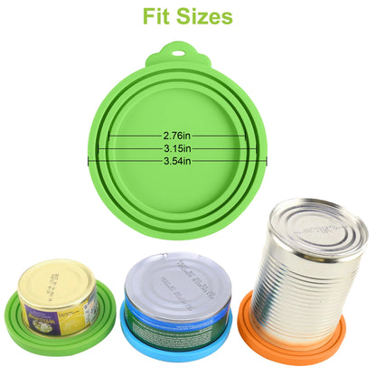 3Pcs Silicone FDA Approved Universal Pet Food Can Lids